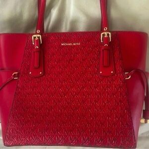 Michael Kors Red Tote Bag
